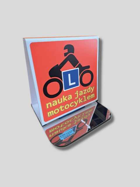 Emblemat z podstawą magnetyczną "Nauka jazdy motocyklem"