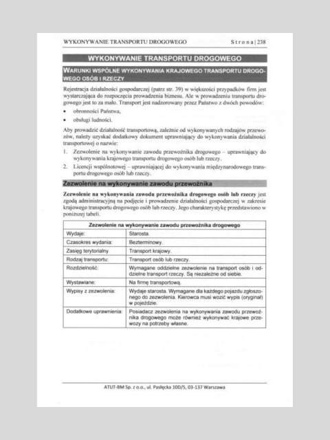 Książka 2025 Certyfikat kompetencji zawodowych przewoźnika drogowego