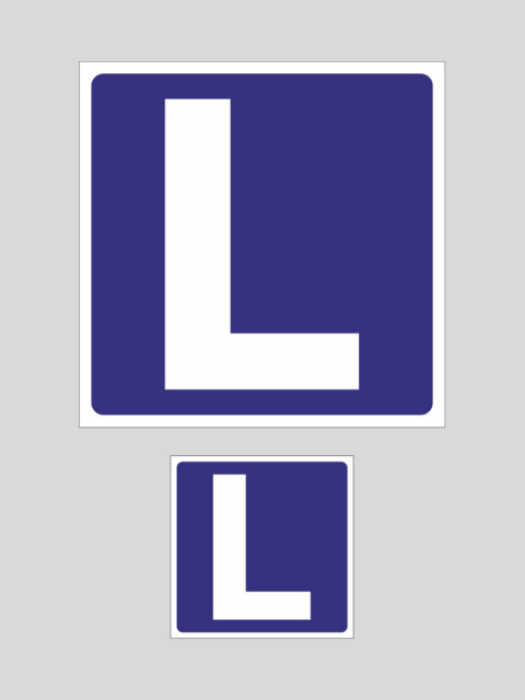 Naklejka magnetyczna na folii odblaskowej “L” 15x15cm lub 30x30cm Naklejka magnetyczna na folii odblaskowej “L” 15x15cm lub 30x30cm