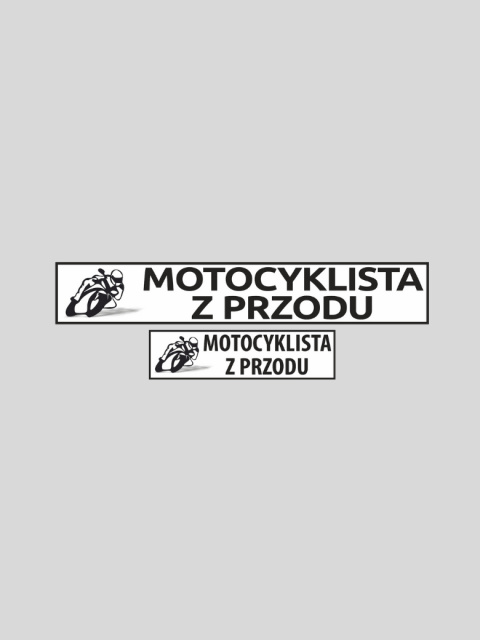 Naklejka magnetyczna MOTOCYKLISTA Z PRZODU 60x10cm lub 30x8cm Naklejka magnetyczna MOTOCYKLISTA Z PRZODU 60x10cm lub 30x8cm