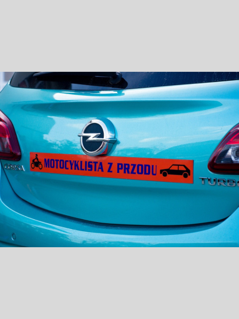 Naklejka magnetyczna - MOTOCYKLISTA Z PRZODU