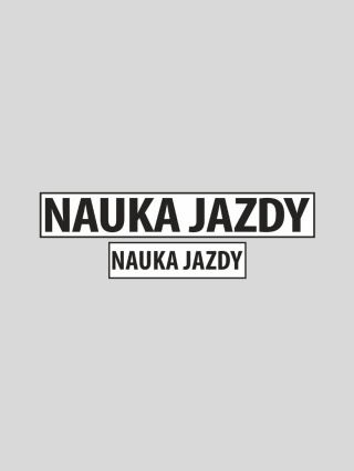 Naklejka magnetyczna NAUKA JAZDY 60x10cm lub 30x8cm