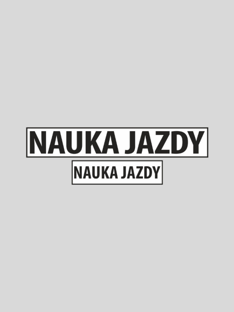 Naklejka magnetyczna NAUKA JAZDY 60x10cm lub 30x8cm Naklejka magnetyczna NAUKA JAZDY 60x10cm lub 30x8cm