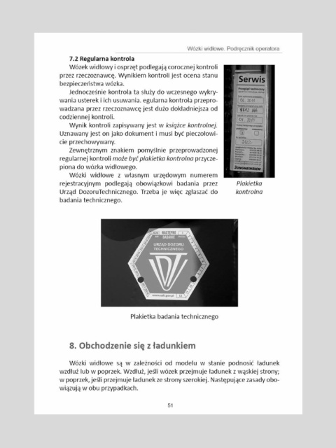 Wózki widłowe- poradnik operatora z pytaniami egzaminacyjnymi.