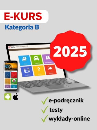 E-kurs prawo jazdy kategoria B dla klientów indywidualnych. "E-podręcznik kat. B" 2025