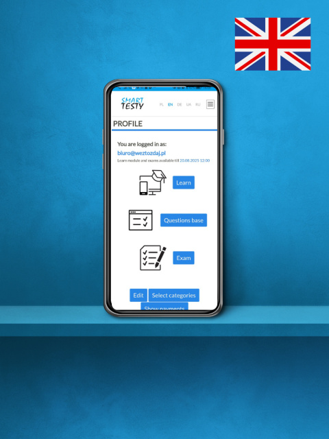 Materials in english Online Version KAT. A / B / C /D /T 2025 Materials in english Online Version KAT. A / B / C /D /T 2025