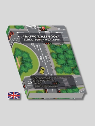 Traffic rules book. Based on current regulations. Handbook + test online 2024.
