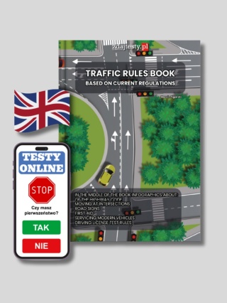 Traffic rules book. Based on current regulations. Handbook + test online 2024.