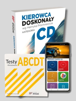 Zestaw: Książka "Kierowca Doskonały C/D" + Testy Online (90 dni) + Płyta z testami (90 dni)
