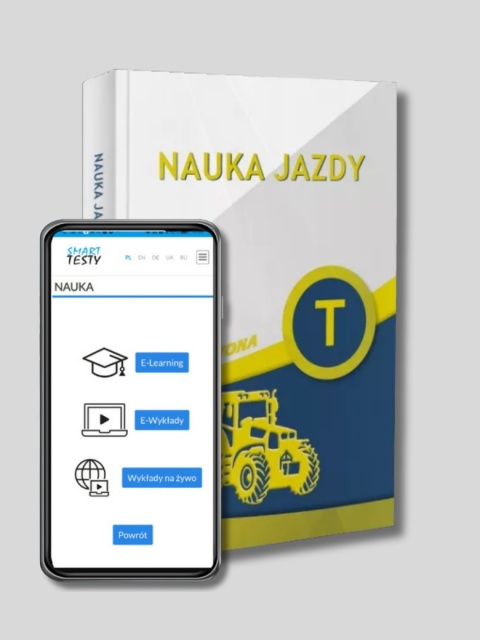 Zestaw: Książka "Nauka Jazdy Kategoria T" + Kod Dostępu do Testów Online (90 dni)
