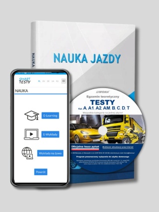 Zestaw: Książka "Nauka Jazdy kat. B" + Płyta z Testami Egzaminacyjnymi