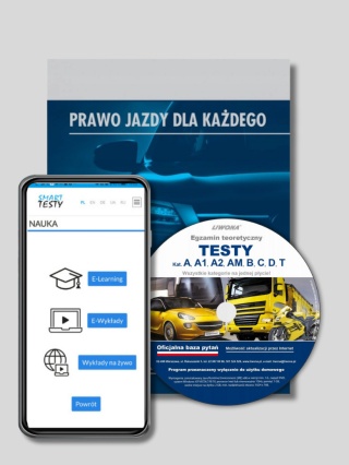 Zestaw: Książka "Prawo Jazdy dla Każdego kat. B" + Płyta z Testami Egzaminacyjnymi + Kod Dostępu do Testów Online