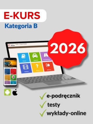 E-kurs prawo jazdy kategoria B dla klientów indywidualnych. "E-podręcznik kat. B" 2026