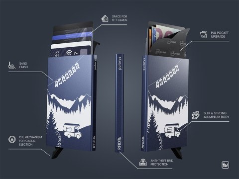 Etui na karty kredytowe RFID ZEN "I'D RATHER BE CAMPING" Etui na karty kredytowe RFID ZEN "I'D RATHER BE CAMPING"