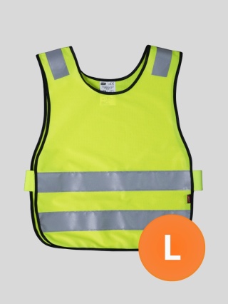 Kamizelka odblaskowa typu „ślimak” – dla dorosłych – kolor żółty roz.L