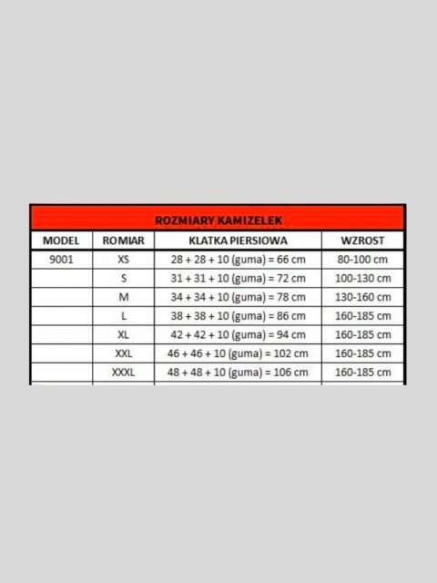 Kamizelka odblaskowa typu „ślimak” – dla dorosłych – kolor żółty roz.L