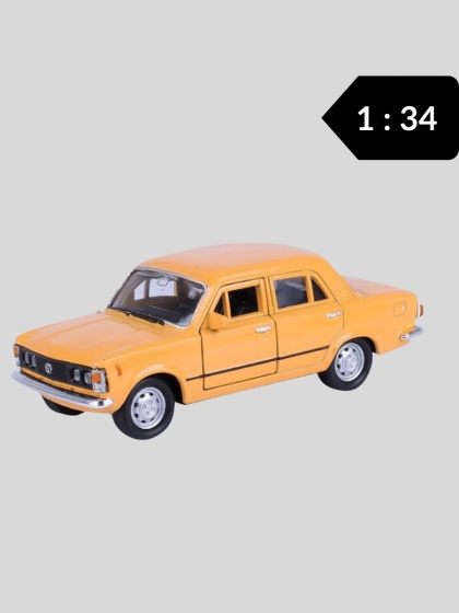 Model samochodu PRL Fiat 125p 1:34 – pomarańczowy