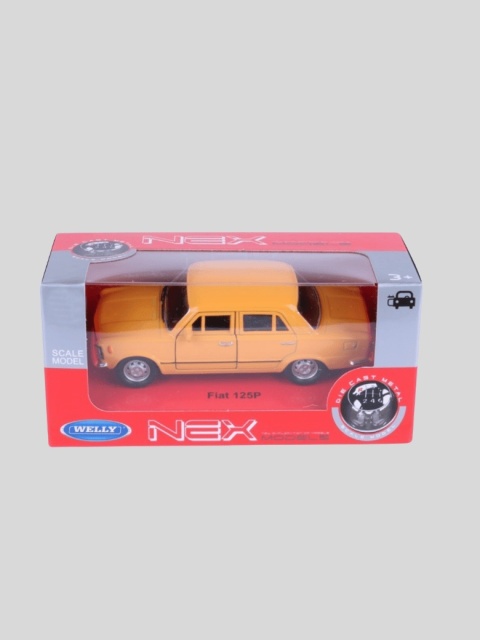 Model samochodu PRL Fiat 125p 1:34 – pomarańczowy