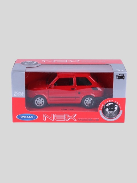 Model samochodu PRL Fiat 126p 1:34 – czerwony