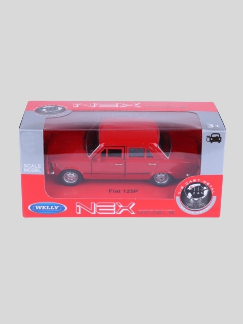 Model samochodu PRL Fiat 125p 1:34 – czerwony