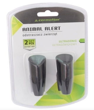 Ultradźwiękowy odstraszacz zwierząt Carmotion – czarny (12 V)