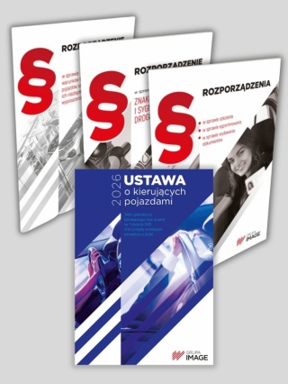Zestaw aktów prawnych dla OSK 2026 IMAGE – rozporządzenia, ustawa o kierujących, znaki i warunki techniczne