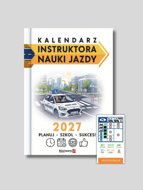 Kalendarz Instruktora Nauki Jazdy 2027 | A5 | dzienny (1 dzień = 1 strona)