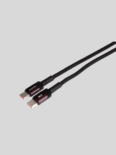 WAYME Kabel USB-C → USB-C 100 cm w oplocie z mikrofibry – 100W – fioletowy