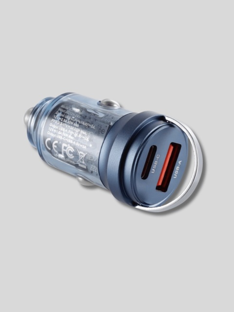 WAYME Ładowarka samochodowa 12/24V 18W USB + USB-C PD 33W z pierścieniem
