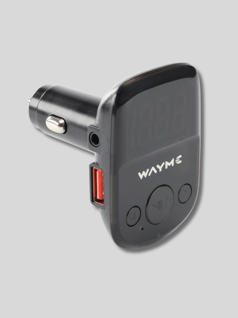 WAYME Transmiter FM 12-24V + USB QC3.0 + Auto-ID + Woltomierz + HandsFree