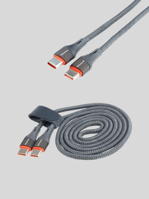 WAYME – kabel USB-C → USB-C 100 cm w oplocie z mikrofibry (PD max 65 W)