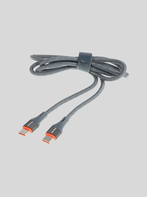 WAYME – kabel USB-C → USB-C 100 cm w oplocie z mikrofibry (PD max 65 W)