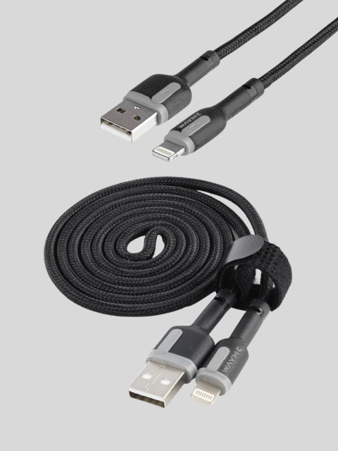 WAYME – kabel USB-Lightning 100 cm w oplocie z mikrofibry do ładowania i synchronizacji