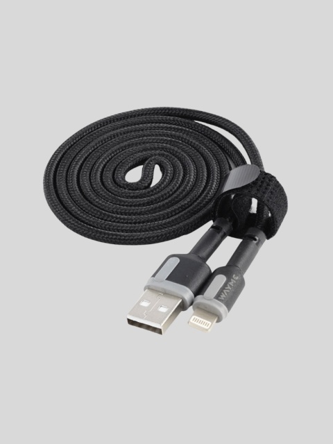 WAYME – kabel USB-Lightning 100 cm w oplocie z mikrofibry do ładowania i synchronizacji
