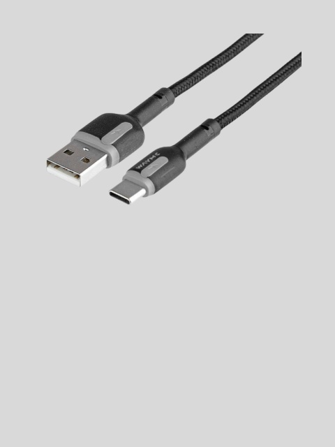WAYME – kabel USB → USB-C 100 cm w oplocie z mikrofibry do ładowania i synchronizacji