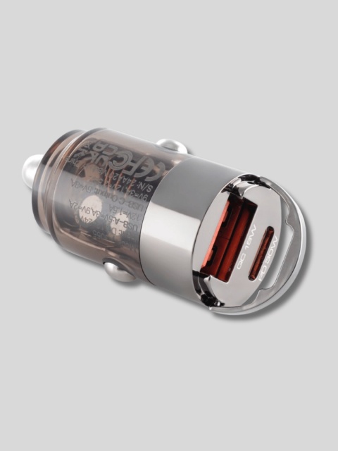WAYME nano ładowarka 12-24V USB-C PD 30W + USB 18W z pierścieniem – kompaktowa samochodowa
