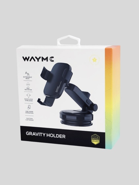 WAYME uchwyt grawitacyjny do auta grafitowy 65-85 mm 360°