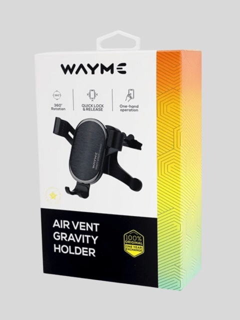 WAYME uchwyt grawitacyjny do kratki nawiewu czarny 65-85 mm 360°