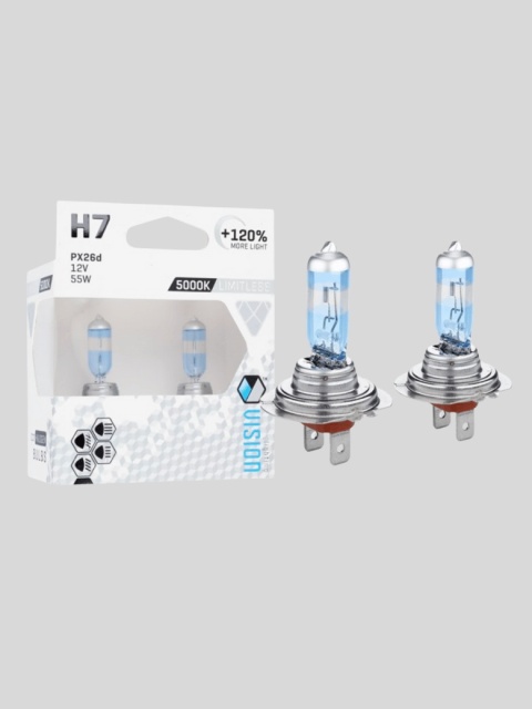 Żarówki samochodowe H7 Vision Limitless White +120% 5000K – 2 szt.