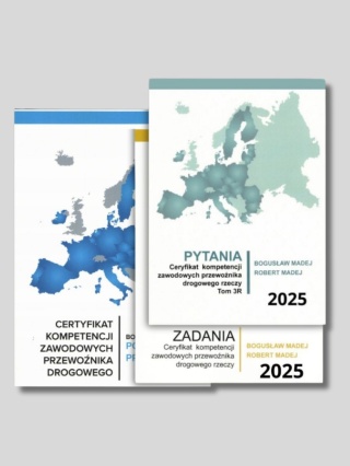 Zestaw: Certyfikat Kompetencji Zawodowych Przewoźnika Drogowego Rzeczy – Podręcznik 2025 + Testy 3R + Zadania Praktyczne