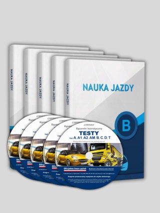 Zestaw: Książki "Nauka Jazdy kat. B" + Bezterminowe płyty z testami"