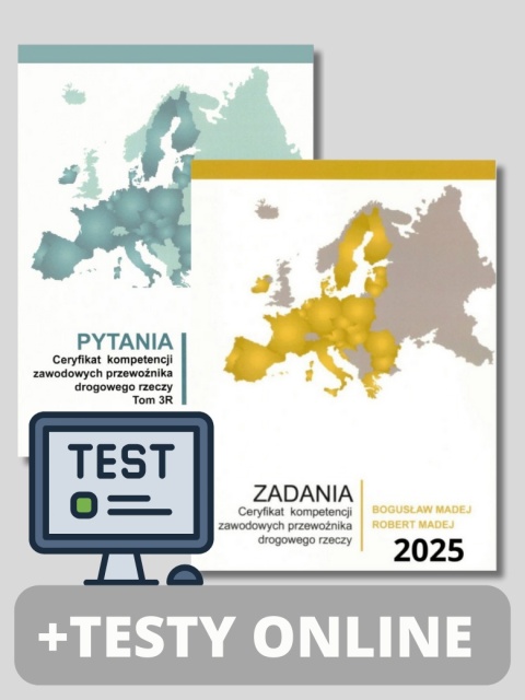 Zestaw: Testy 3R + Zadania + Testy Online 2025 – Certyfikat Kompetencji Zawodowych Przewoźnika Drogowego