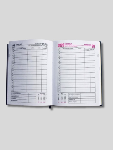 Kalendarz Instruktora Nauki Jazdy 2026 | A5 | Liwona | szary, bordo, niebieski