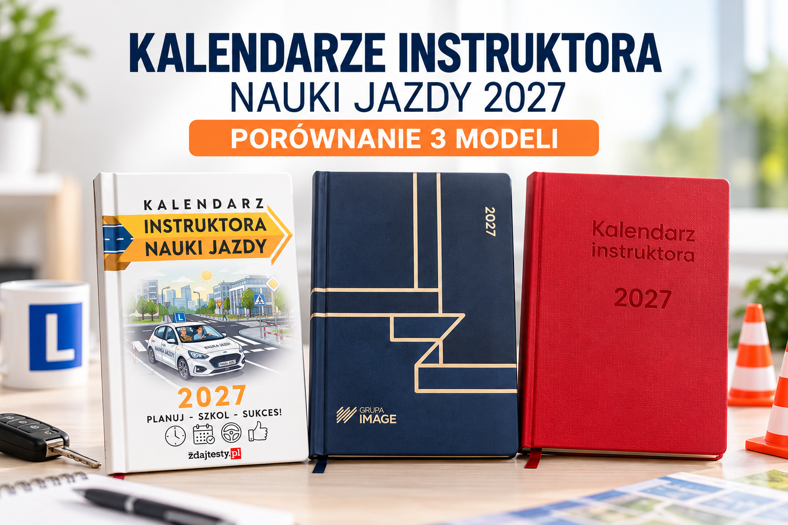 Jaki kalendarz dla instruktora nauki jazdy 2027 wybrać? Porównanie 3 modeli