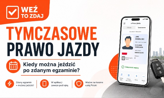 Tymczasowe prawo jazdy w mObywatelu — kiedy można jeździć po zdanym egzaminie?